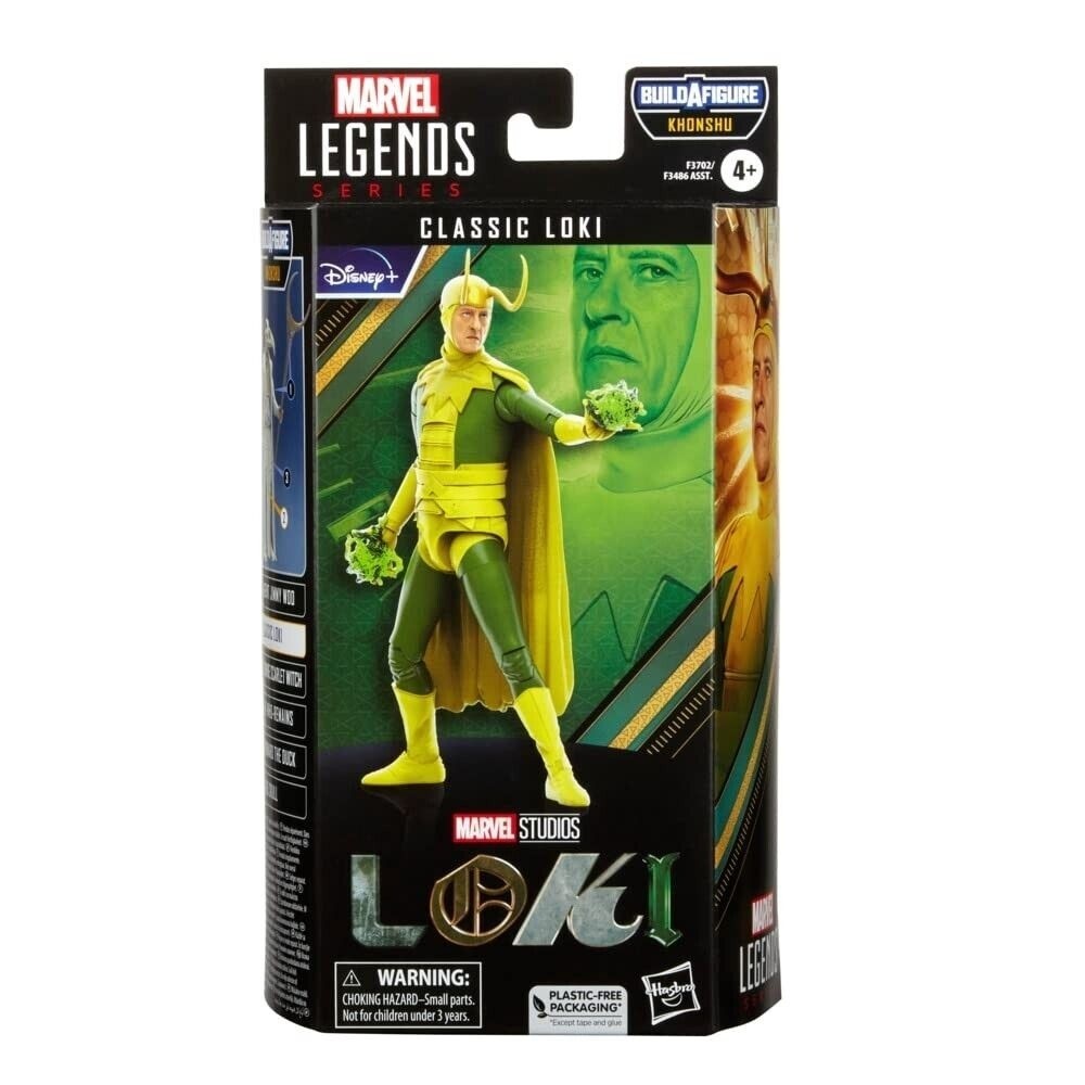 Marvel Legends: Studios Loki - CLASSIC LOKI 6" Figure! BAF Khonshu Unopened